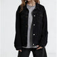 Veste en jean délavée oversize pour femme