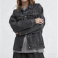 Veste en jean délavée oversize pour femme