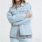 Veste en jean délavée oversize pour femme