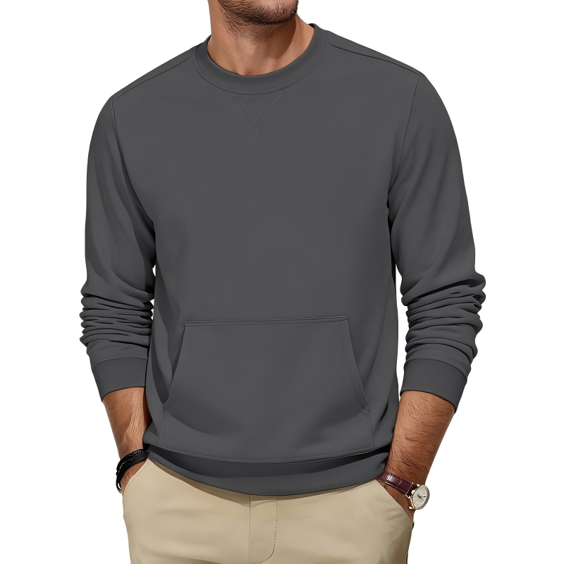 Sweatshirt à col rond classique décontracté pour homme