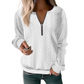 Pull en maille torsadée à demi-zip pour femme