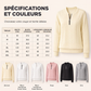 Pull en maille torsadée à demi-zip pour femme