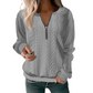 Pull en maille torsadée à demi-zip pour femme