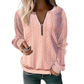 Pull en maille torsadée à demi-zip pour femme