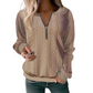Pull en maille torsadée à demi-zip pour femme