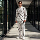 Ensemble 2 pièces respirant à imprimé artistique pour homme