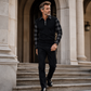 Chemise décontractée à manches longues et demi-zip pour homme