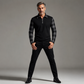 Chemise décontractée à manches longues et demi-zip pour homme