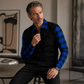 Chemise décontractée à manches longues et demi-zip pour homme