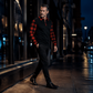 Chemise décontractée à manches longues et demi-zip pour homme