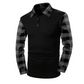 Chemise décontractée à manches longues et demi-zip pour homme