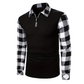 Chemise décontractée à manches longues et demi-zip pour homme