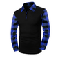 Chemise décontractée à manches longues et demi-zip pour homme