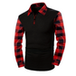 Chemise décontractée à manches longues et demi-zip pour homme
