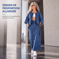 Robe longue en jean amincissante