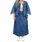 Robe longue en jean amincissante