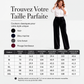 Pantalon taille haute large en velours pour femme