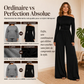 Combinaison pantalon large à épaules dénudées pour femme