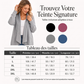 Cardigan décontracté pour femme avec pan avant ouvert et effet drapé