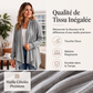 Cardigan décontracté pour femme avec pan avant ouvert et effet drapé