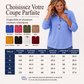 Haut Henley à manches longues en tricot gaufré pour femme