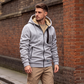 Veste chaude à capuche pour homme, doublure en peluche épaisse