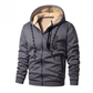 Veste chaude à capuche pour homme, doublure en peluche épaisse