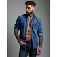 Chemise en jean à manches longues pour homme, cardigan décontracté à boutons