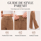 Jeans décontractés taille haute jambe large pour femme