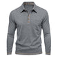 Chemise décontractée à manches longues et col pour homme