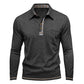 Chemise décontractée à manches longues et col pour homme