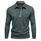 Chemise décontractée à manches longues et col pour homme