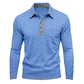 Chemise décontractée à manches longues et col pour homme