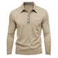 Chemise décontractée à manches longues et col pour homme