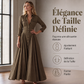 Robe maxi pour femme à col revers et boutonnée