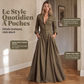 Robe maxi pour femme à col revers et boutonnée