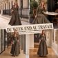 Robe maxi pour femme à col revers et boutonnée