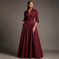 Robe maxi pour femme à col revers et boutonnée