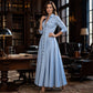 Robe maxi pour femme à col revers et boutonnée