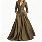 Robe maxi pour femme à col revers et boutonnée
