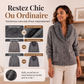 Cardigan en maille à col fourrure pour femme