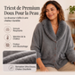 Cardigan en maille à col fourrure pour femme