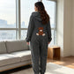 Pyjama une-pièce à capuche motif ours mignon pour femme