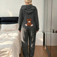 Pyjama une-pièce à capuche motif ours mignon pour femme