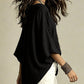 Blouse féminine col V drapé et fluide