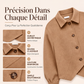 Veste boutonnée diagonale irrégulière pour femme