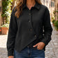 Veste boutonnée diagonale irrégulière pour femme