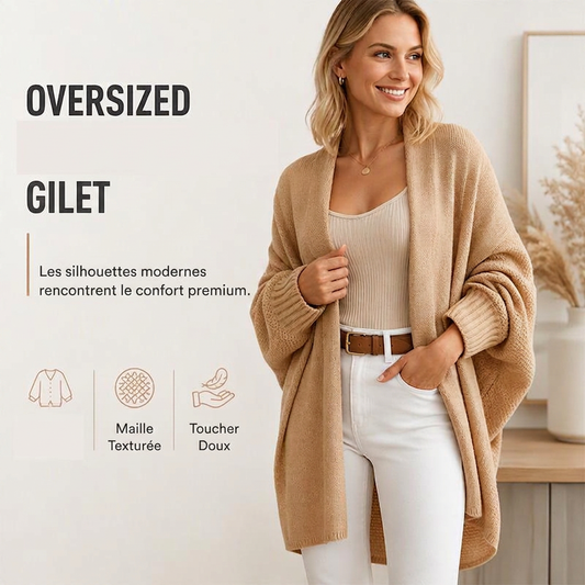 Cardigan en maille coupe ample pour femme