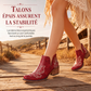 Bottines Martin à talon bloc et coupe V rétro pour femmes, grande taille, unies ou à imprimé floral, pour l'automne et l'hiver