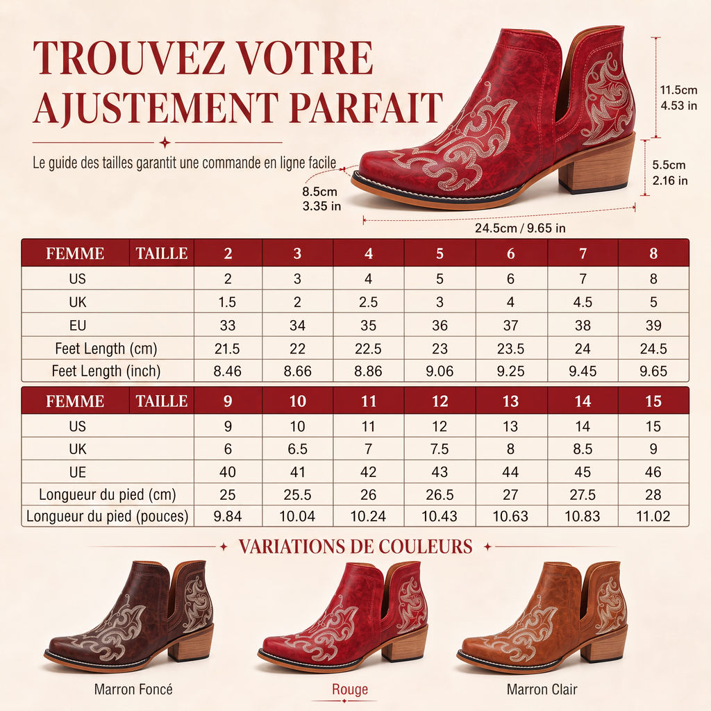 Bottines à lacets à talon bloc et coupe V rétro pour femmes, grande taille, unies ou à imprimé floral, pour l'automne et l'hiver